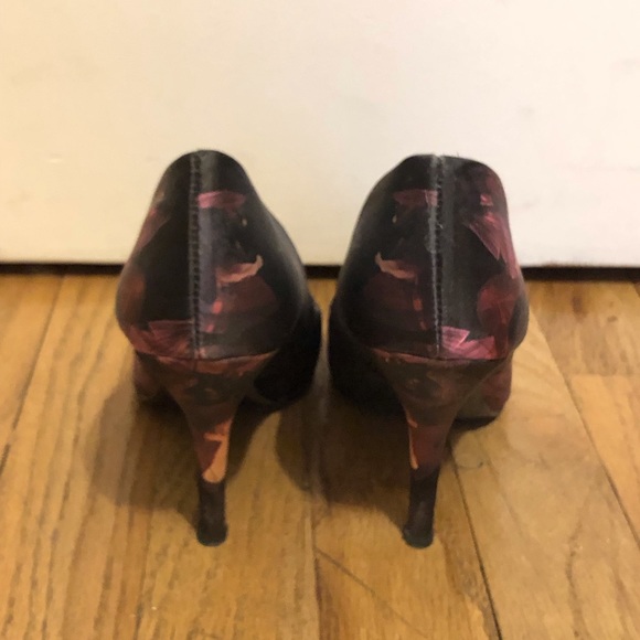 Nine West Purple Flora Satin Pumps - Picture 3 of 6